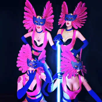  Костюм Bar ds новый сексуальный танцевальный костюм ведущей шоу gogo в ночном клубе, ди-джей, певица, сценический костюм