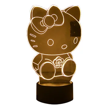  Sanrio Kuromi My Melody Cinnamoroll Hello Kitty Маленький ночник Мультяшный настольный светильник Прикроватная тумбочка для спальни Подарок Котенку на день рождения