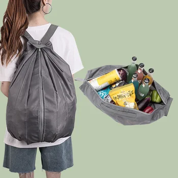  Многоразовая сумка для покупок, рюкзак, Легкая Складная сумка для покупок, Прочный Водонепроницаемый Многофункциональный рюкзак для путешествий