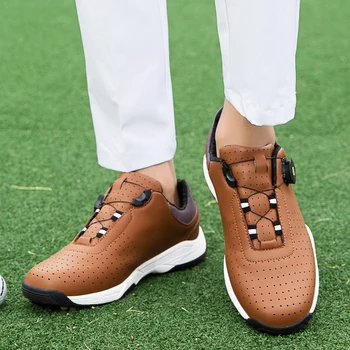  Новая водонепроницаемая Обувь для гольфа, Мужские Уличные Легкие Качественные Кроссовки для гольфа, Мужские Удобные Спортивные кроссовки для ходьбы