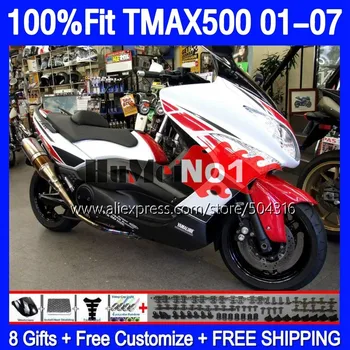  OEM T-MAX500 для YAMAHA MAX500 TMAX500 169MC.27 TMAX XP500 MAX 500 T MAX-500 01 02 03 04 05 06 07 2001 2007 Обтекатель белый красный