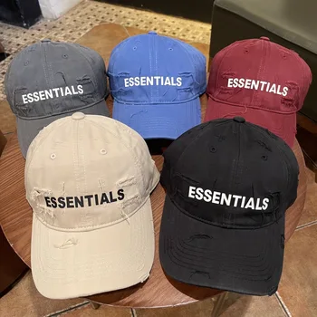  Высококачественные бейсболки 1: 1 ESSENTIALS, мужские и женские Рваные бейсболки, хип-хоп Уличная одежда, шляпа для бега класса люкс с надписью Essentials